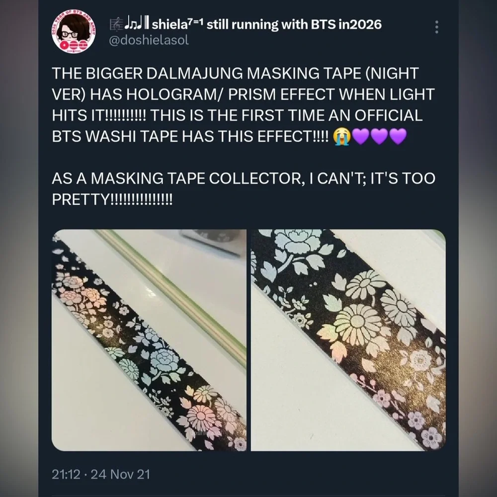 BTS 2021 Dalmajung Washi Paper Masking Tape Set (2 pcs)